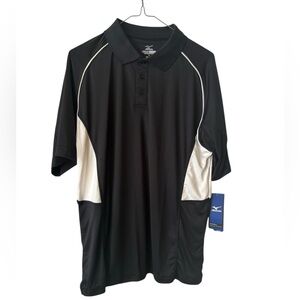 Mizuno Men's Polo Shirt in Black and White